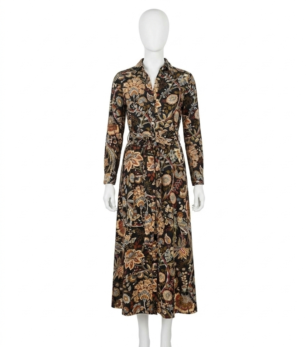 NEW SPARTINA 449 marianne shirt dress in guerard estate bird